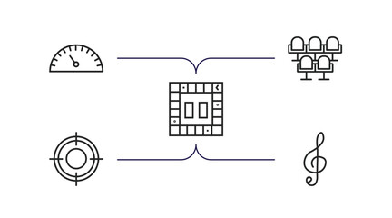 Poster - outline icons set. thin line icons such as ,