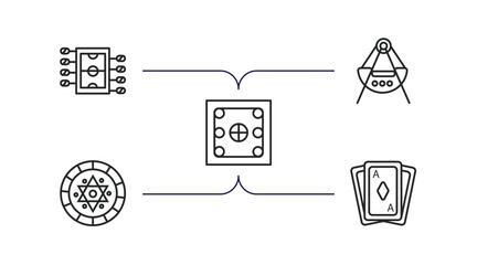 Poster - arcade outline icons set. thin line icons such as voice acting, voice acting, voice acting, vector.