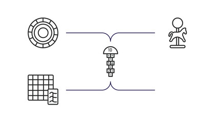 Poster - arcade outline icons set. thin line icons such as curtain stage, voice acting, curtain stage, voice acting, voice acting vector.