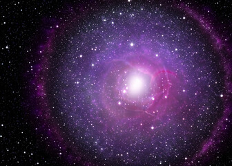 Wall Mural - abstract illustration of galaxy nebula meditation and space concept created with generative ai technology