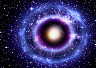 Wall Mural - abstract illustration of galaxy nebula meditation and space concept created with generative ai technology