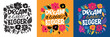 Dream a little bigger - cute hand drawn doodle lettering poster, t-shirt design, mug and bag print
