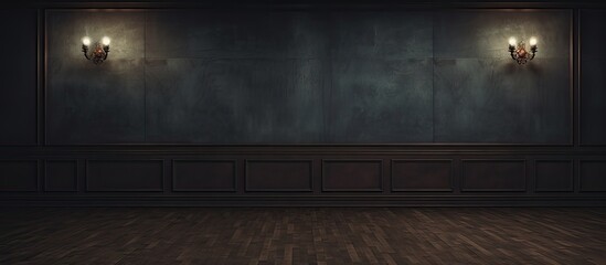 Aufkleber - Empty Vintage Room at Night with Copy Space