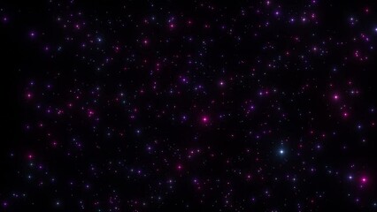 Wall Mural - Space flight slowly moving through universe among galaxies and stars 