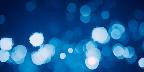 abstract blurred blue lights in the night, background