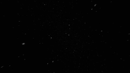 Wall Mural - Flying Through Realistic Star Field, Outer Space, Galaxy, Rotating, POV