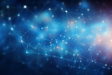 Poster - Structural connection information sky. Generate Ai