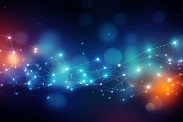 Poster - Structural connection information lights. Generate Ai