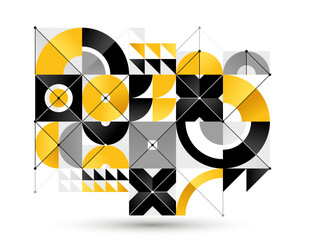 Poster - Abstract geometric vector background isolated, tech style engine looks like composition, innovate technology data information concept.