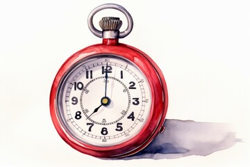 Poster - Watercolor stopwatch button. Generate Ai