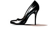 Women's shoes with heels on a white background Vector drawing