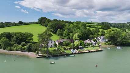 Wall Mural - Kingsbridge Estuary from a drone, Kingsbridge, Devon, England, UK