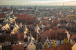 Nuremberg Above View in Autumn. Architecture in Germany. Architectural Landscape in Bavaria.
