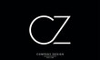 CZ, ZC, Abstract Letters Logo Monogram