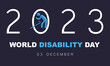 World disability day. background, banner, card, poster, template. Vector illustration.