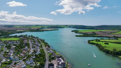 Wall Mural - Kingsbridge Estuary from a drone, Kingsbridge, Devon, England, UK