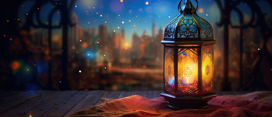 Wall Mural - lantern in the night of islamic ramadan