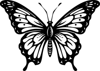 Wall Mural - Butterfly | Minimalist and Simple Silhouette - Vector illustration