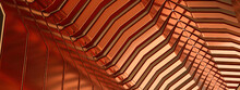 Expansion Of A Geometric Heat Sink Bronze Metallic Elegant And Modern 3D Rendering Image Background