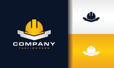 Poster - simple construction helmet logo