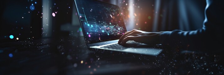 Businessman Working on laptop, Data Analytics, 