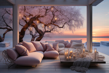 Wall Mural - sunset over the sea