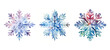 cold snowflake flake watercolor