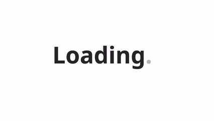 Poster - Simple bw loading animation. Install, updating connection ordinary outline 2D cartoon text 4K video loading motion graphic. Minimalistic contemporary animated gif isolated on white background