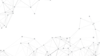 Aufkleber - Abstract futuristic - Molecules technology with polygonal shapes on white background. Illustration Vector design digital technology concept. Global network connection.	