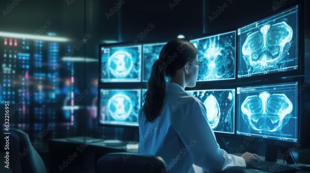 Confident Black Female Neurologist, Neuroscientist, Neurosurgeon, Looks ...