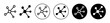Molecule vector icon set. bio chemical atomic model sign. hormone formula or atom structure symbol.
