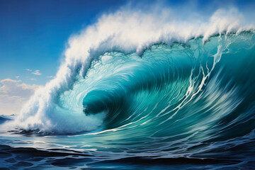 high sea waves. generative ai