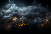 Dark Storm Cloud Illustration ,the Sky Is Filled With Dark Clouds Background ,generative Ai