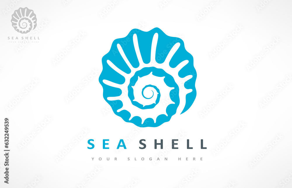 Seashell logo vector. Nature design. Stock Vector | Adobe Stock