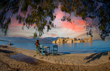 Wall Mural - Heraklia-Kapikiri Bafa lake,Milas,Mugla,Turkey