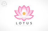 Lotus flower logo vector design
