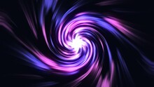 Abstract Magical Hypnotic Energy Space Tunnel Vortex Shape In Pink And Blue Color With Glow Effect