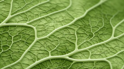 Texture of a green leaf close-up. Beautiful nature backdrop. Illustration for brochure, poster, cover, presentation or banner.