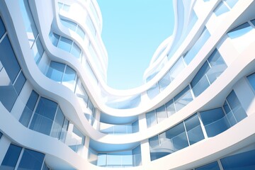 Abstract architecture in the city. AI generated