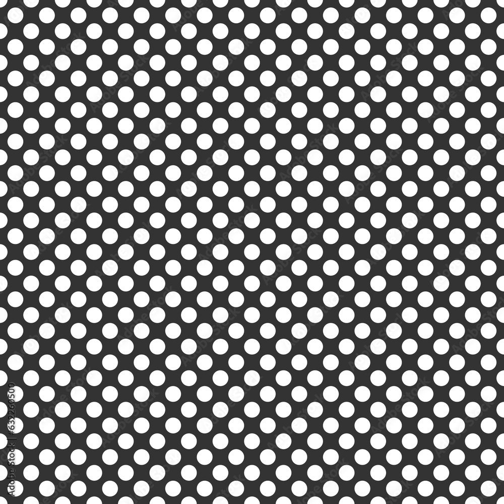 Seamless vector dark pattern with white polka dots on black background ...