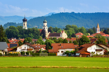 Wall Mural - Isny im Allgau town in german Alps mountains, Bavaria, Germany