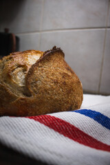 Sourdough bread ear details