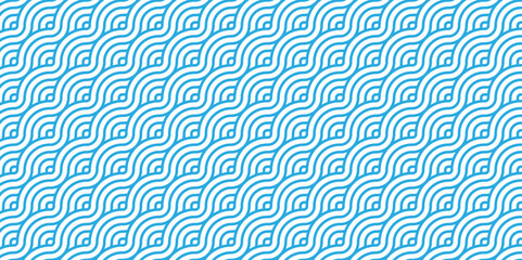 Abstract Pattern with circle wave lines blue seamless steel material geomatics overloping create retro square line backdrop pattern background. Overlapping Pattern with Transform Effect.