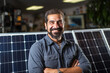 © FotoAndalucia - portrait of a man who is engaged in replacing and repairing solar panels