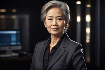 portrait of a senior Asian business woman