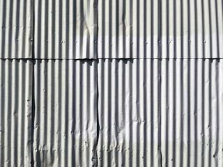 Wall Mural - Corrugated metal building wall siding panels