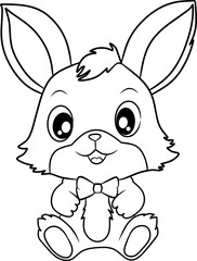 Sticker - Carrot line art for coloring book page 