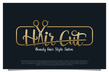 Wall Mural - Haircut logo design element vector for your business