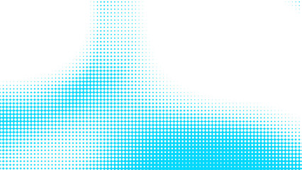 Poster - Dots halftone white blue color pattern gradient texture with technology digital background. Dots pop art comics with summer background.