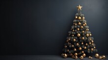 Minimalist Background With Christmas Tree